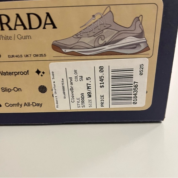 NIB Clove Strada Sneaker In Sand And White Multi Sizes - Picture 9 of 15